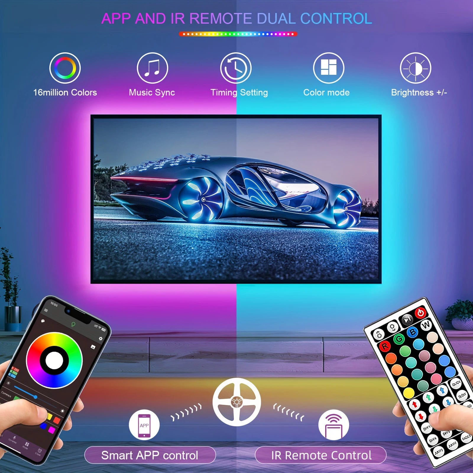 VividFlex RGB Mood Strip Lights