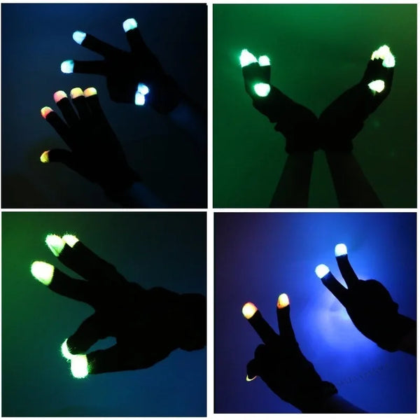 GlowFinger LED Party Light Gloves